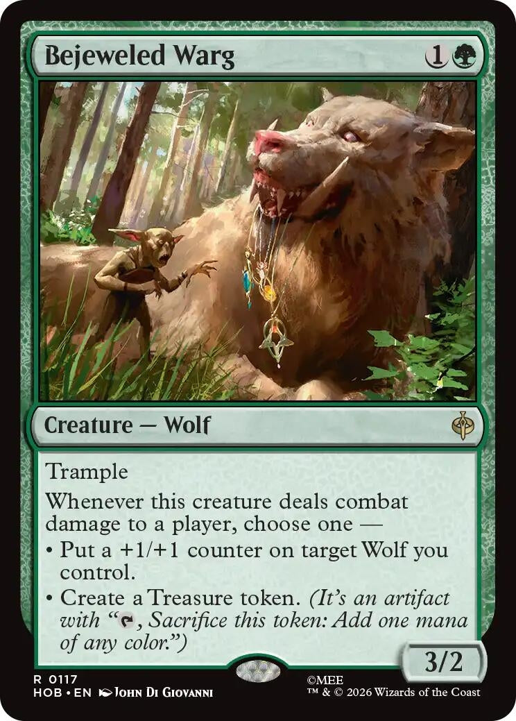 Image for Bejeweled Warg (The Hobbit) (117) (HOB) - Magic: The Gathering
