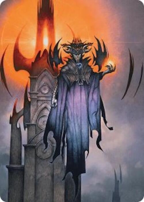Image for Sauron, the Lidless Eye Art Card (Art Series: The Hobbit) (36) (ASHOB) - Magic: The Gathering