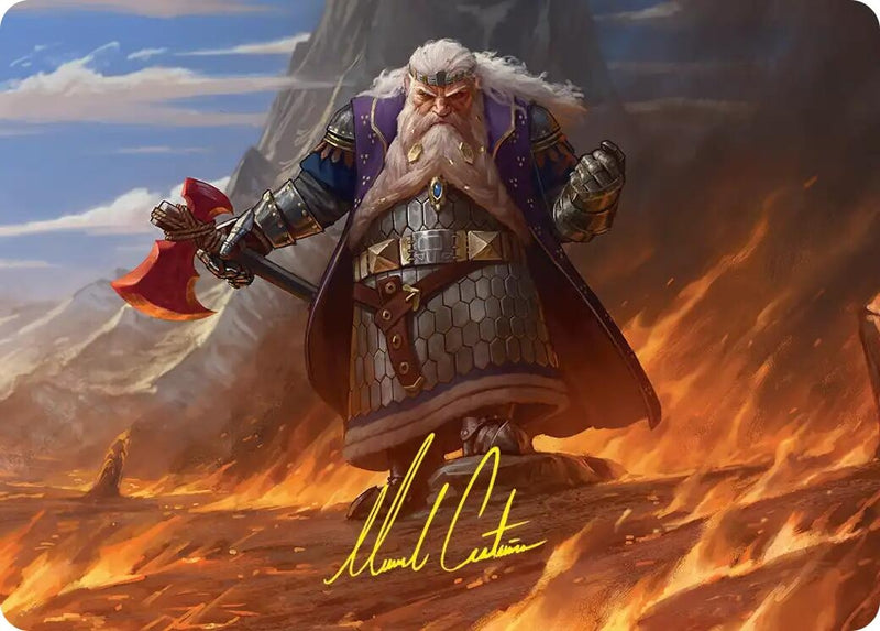 Image for Dain of the Ancient Halls Art Card (Gold-Stamped Signature) (Art Series: The Hobbit) (48) (ASHOB) - Magic: The Gathering