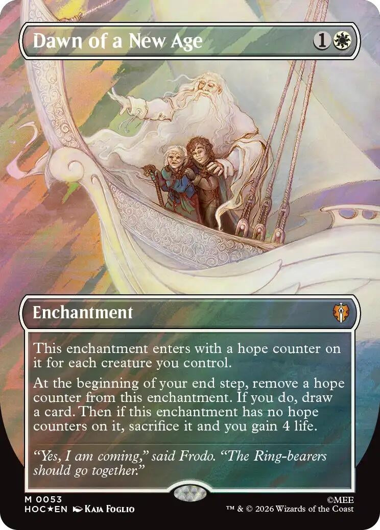 Image for Dawn of a New Age (Borderless) (Surge Foil) (The Hobbit: Eternal-Legal) (53) (HOC) - Magic: The Gathering