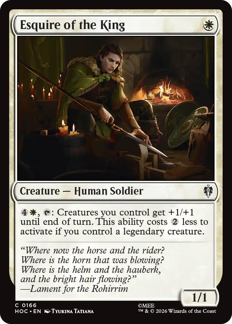 Image for Esquire of the King (The Hobbit: Eternal-Legal) (166) (HOC) - Magic: The Gathering