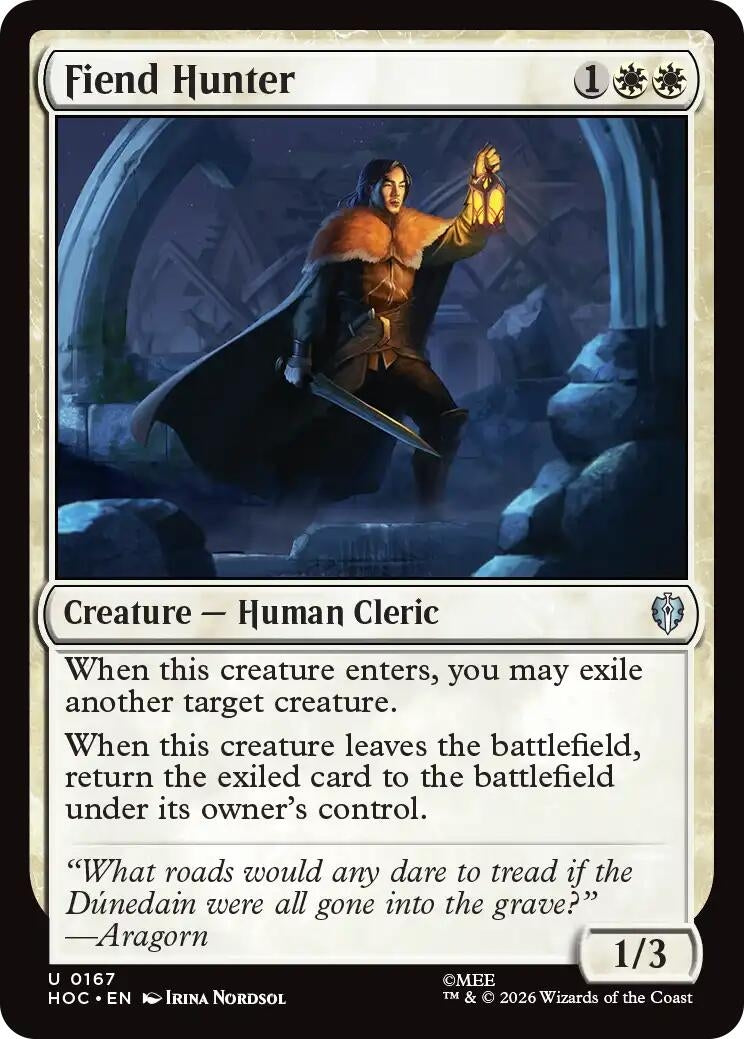 Image for Fiend Hunter (The Hobbit: Eternal-Legal) (167) (HOC) - Magic: The Gathering
