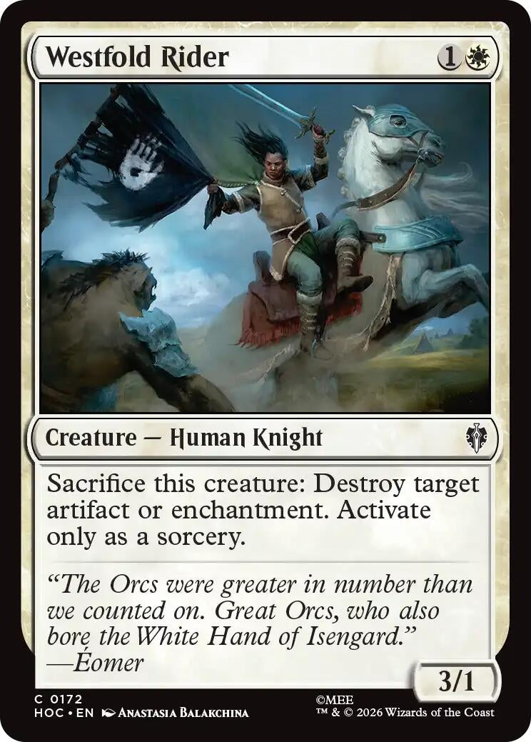 Image for Westfold Rider (The Hobbit: Eternal-Legal) (172) (HOC) - Magic: The Gathering