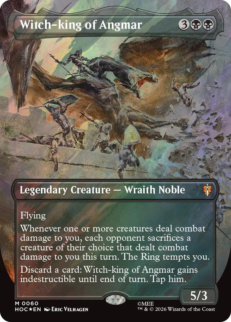 Image for Witch-king of Angmar (Borderless) (Surge Foil) (The Hobbit: Eternal-Legal) (60) (HOC) - Magic: The Gathering