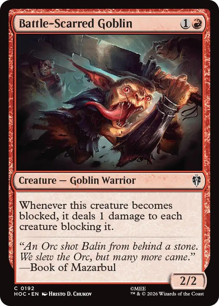 Image for Battle-Scarred Goblin (The Hobbit: Eternal-Legal) (192) (HOC) - Magic: The Gathering