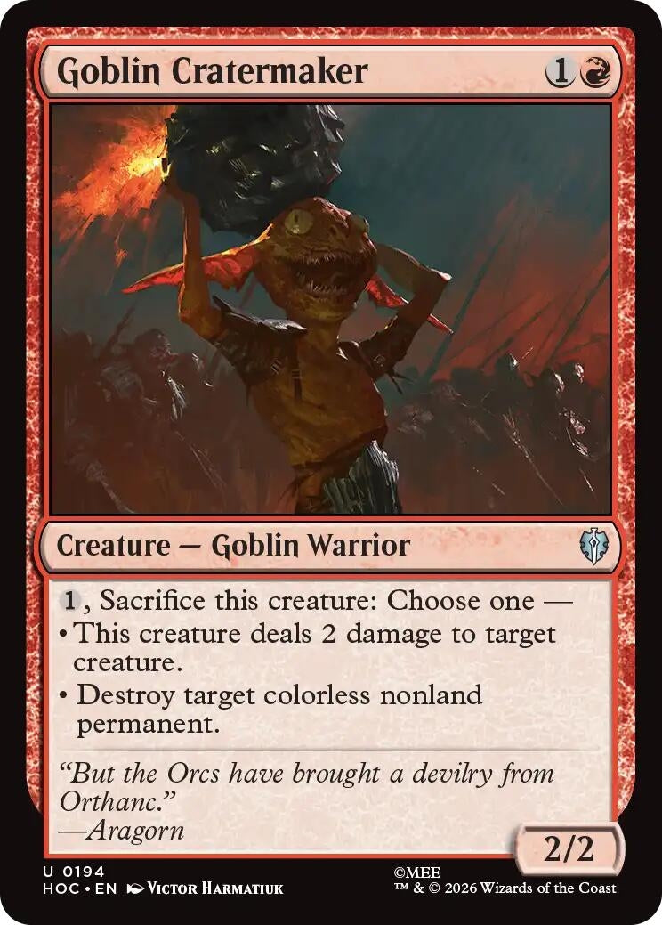 Image for Goblin Cratermaker (The Hobbit: Eternal-Legal) (194) (HOC) - Magic: The Gathering