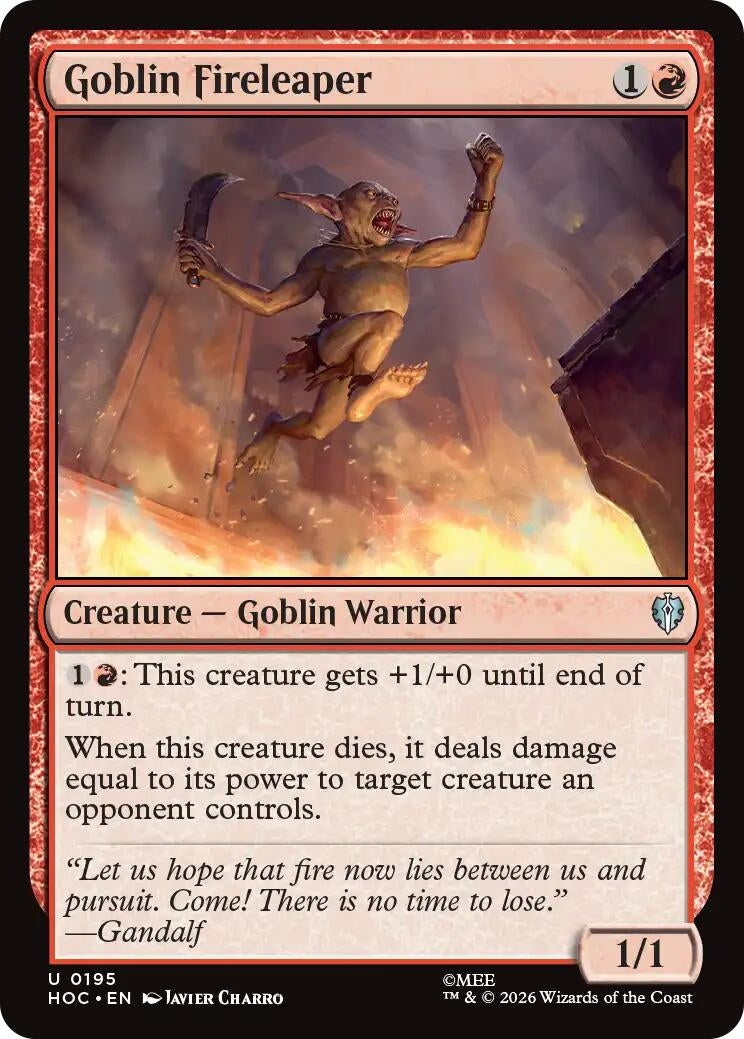 Image for Goblin Fireleaper (The Hobbit: Eternal-Legal) (195) (HOC) - Magic: The Gathering