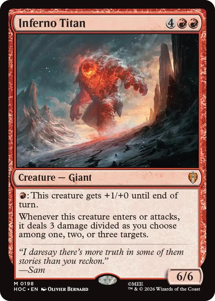 Image for Inferno Titan (The Hobbit: Eternal-Legal) (198) (HOC) - Magic: The Gathering