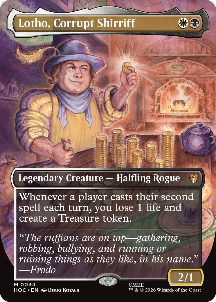 Image for Lotho, Corrupt Shirriff (Borderless) (The Hobbit: Eternal-Legal) (34) (HOC) - Magic: The Gathering