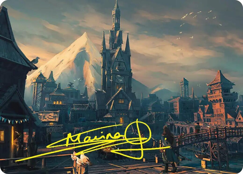 Image for Lake-town Art Card (Gold-Stamped Signature) (Art Series: The Hobbit) (24) (ASHOB) - Magic: The Gathering