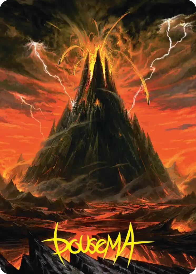 Image for Mount Doom Art Card (Gold-Stamped Signature) (Art Series: The Hobbit) (39) (ASHOB) - Magic: The Gathering