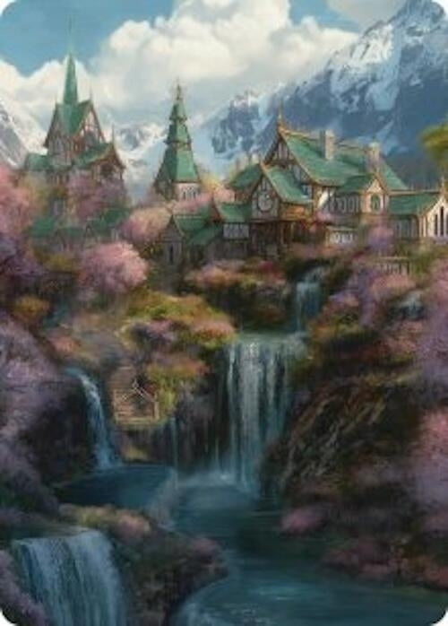 Image for Rivendell Art Card (Art Series: The Hobbit) (40) (ASHOB) - Magic: The Gathering