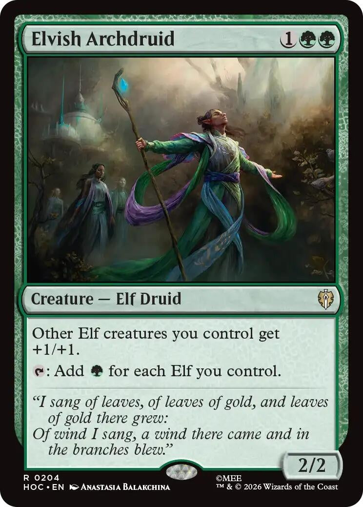 Image for Elvish Archdruid (The Hobbit: Eternal-Legal) (204) (HOC) - Magic: The Gathering