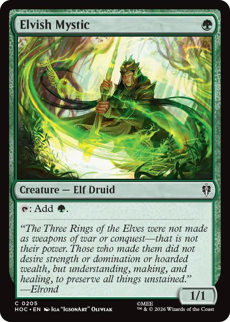 Image for Elvish Mystic (The Hobbit: Eternal-Legal) (205) (HOC) - Magic: The Gathering
