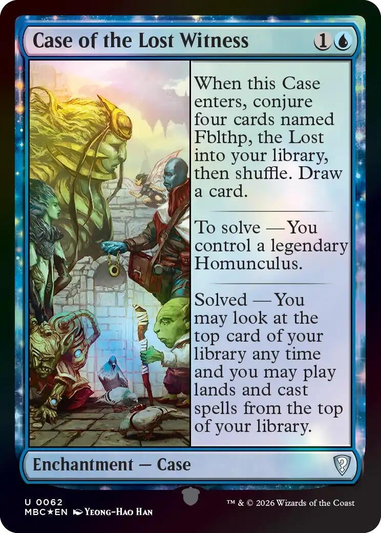 Image for Case of the Lost Witness (Mystery Booster Commander Edition) (62) (MBC) - Magic: The Gathering