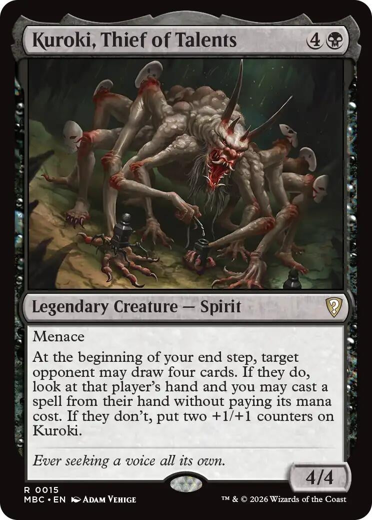 Image for Kuroki, Thief of Talents (Mystery Booster Commander Edition) (15) (MBC) - Magic: The Gathering
