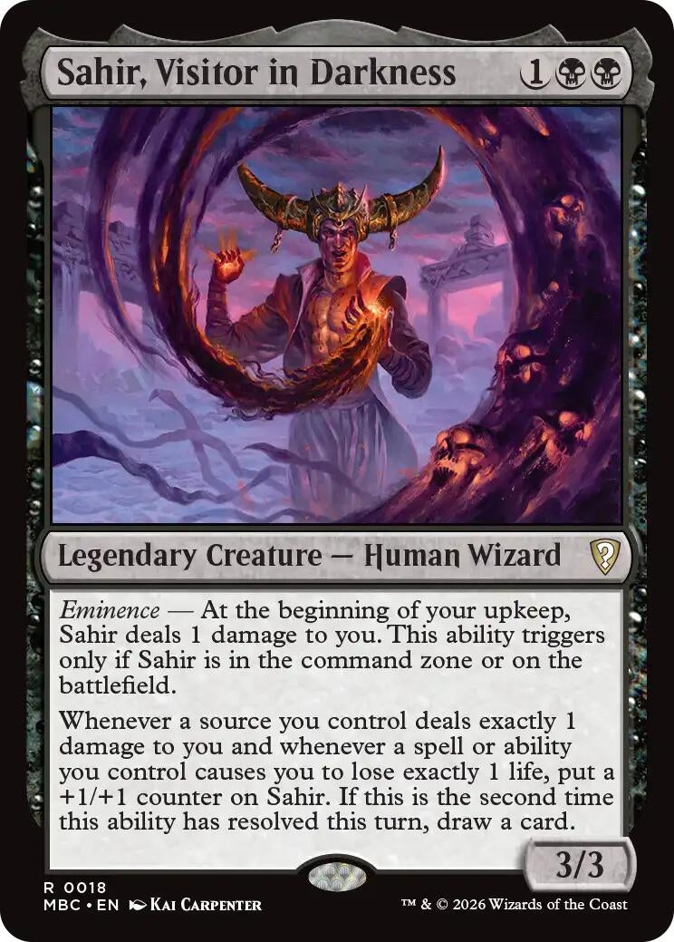 Image for Sahir, Visitor in Darkness (Mystery Booster Commander Edition) (18) (MBC) - Magic: The Gathering