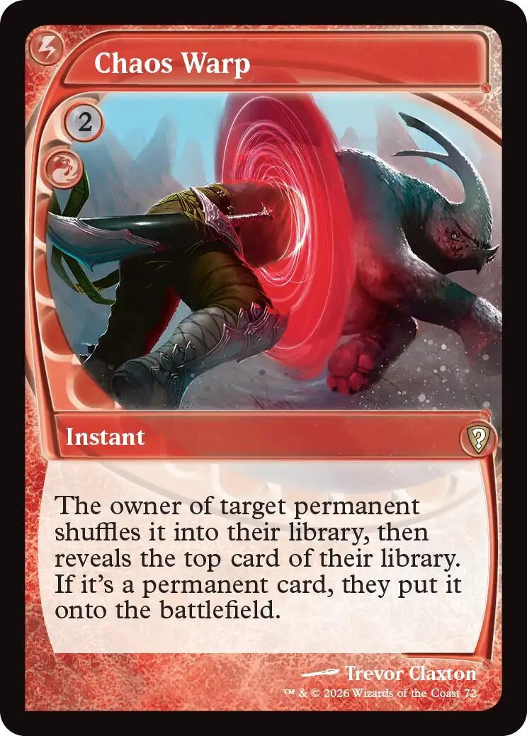 Image for Chaos Warp (Future Sight) (Mystery Booster Commander Edition) (72) (MBC) - Magic: The Gathering