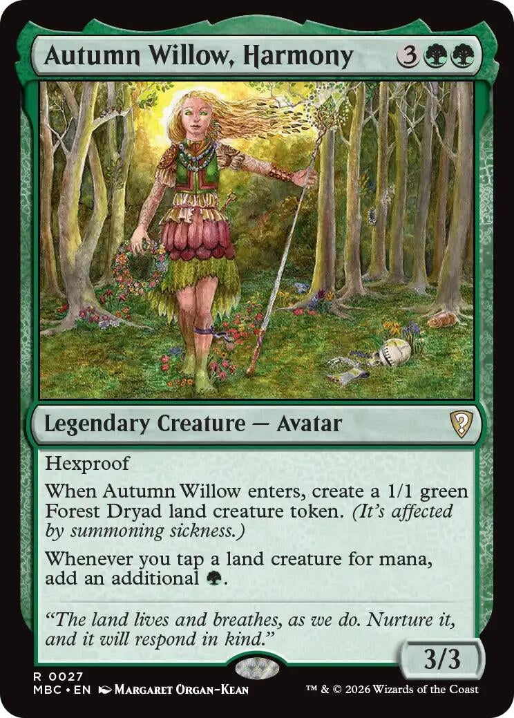 Image for Autumn Willow, Harmony (Mystery Booster Commander Edition) (27) (MBC) - Magic: The Gathering