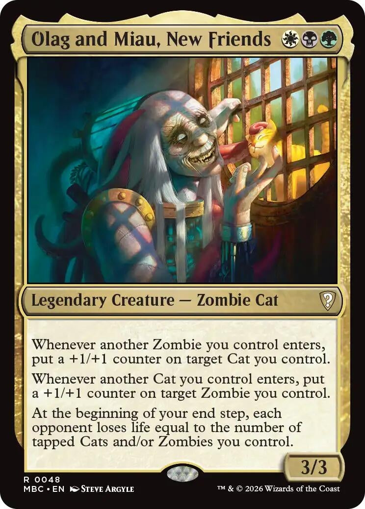 Image for Olag and Miau, New Friends (Mystery Booster Commander Edition) (48) (MBC) - Magic: The Gathering