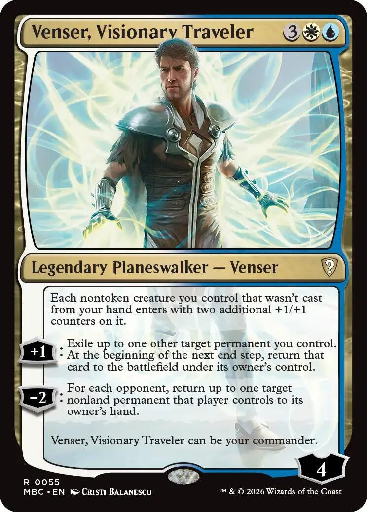 Image for Venser, Visionary Traveler (Mystery Booster Commander Edition) (55) (MBC) - Magic: The Gathering