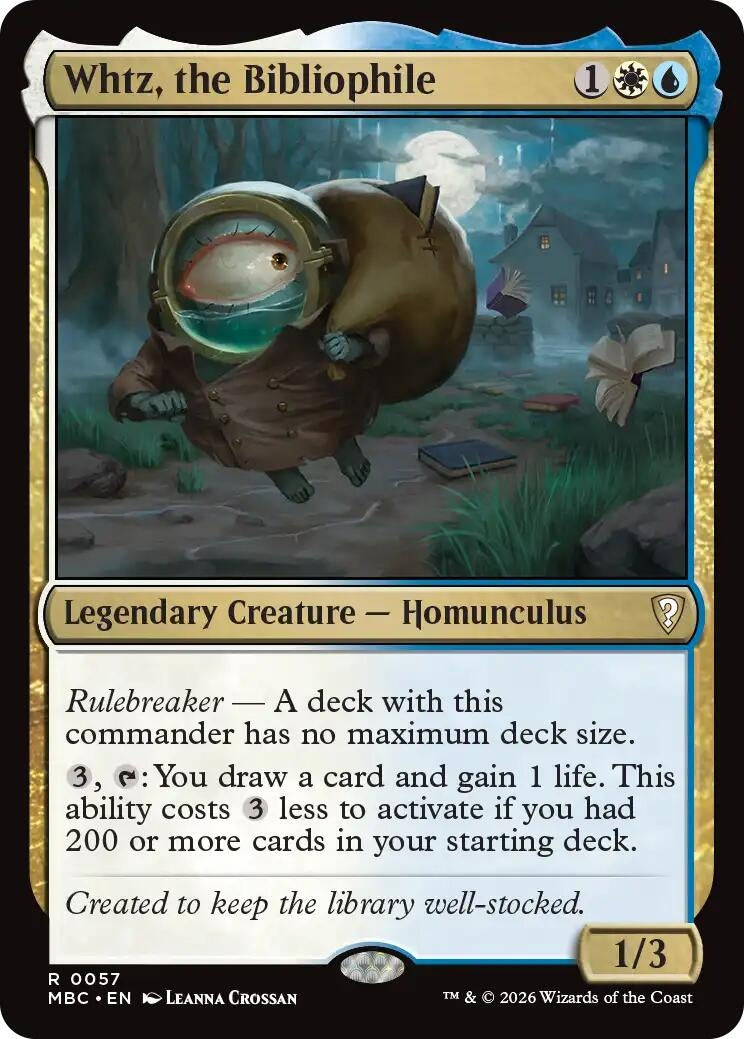 Image for Whtz, the Bibliophile (Mystery Booster Commander Edition) (57) (MBC) - Magic: The Gathering