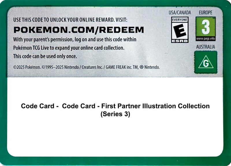 Image for Code Card - First Partner Illustration Collection (Series 3) (First Partner Collection 2026) - Pokemon