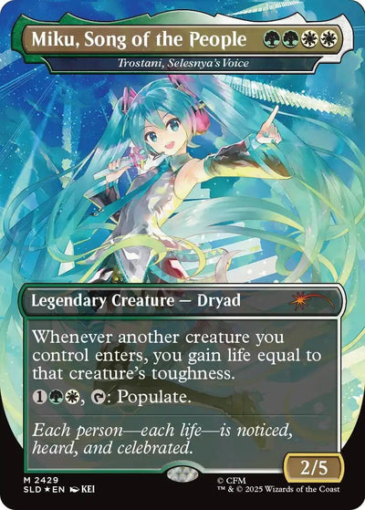 Miku, Song of the People - Trostani, Selesnya's Voice (Secret Lair Drop Series) (2429) (SLD)