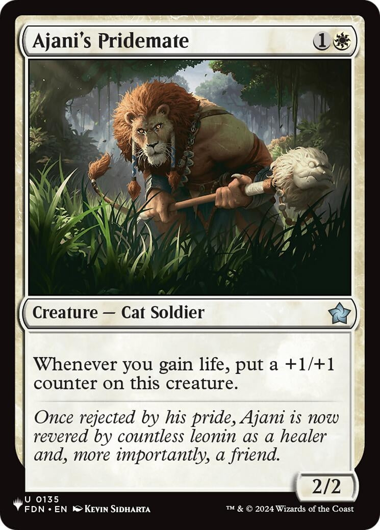 Image for Ajani's Pridemate (FDN) (The List Reprints) (135) (LIST) - Magic: The Gathering