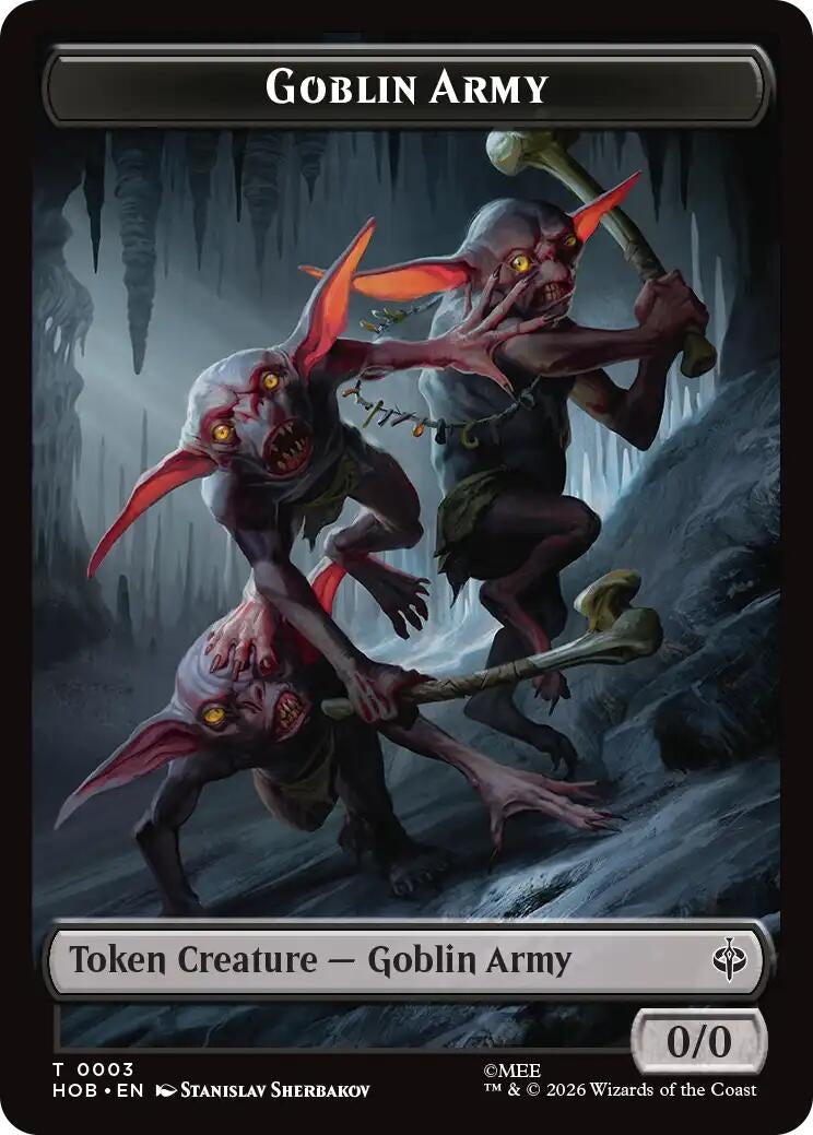 Image for Goblin Army (0003) // Wolf Double-Sided Token (The Hobbit) (3 // 9) (HOB) - Magic: The Gathering