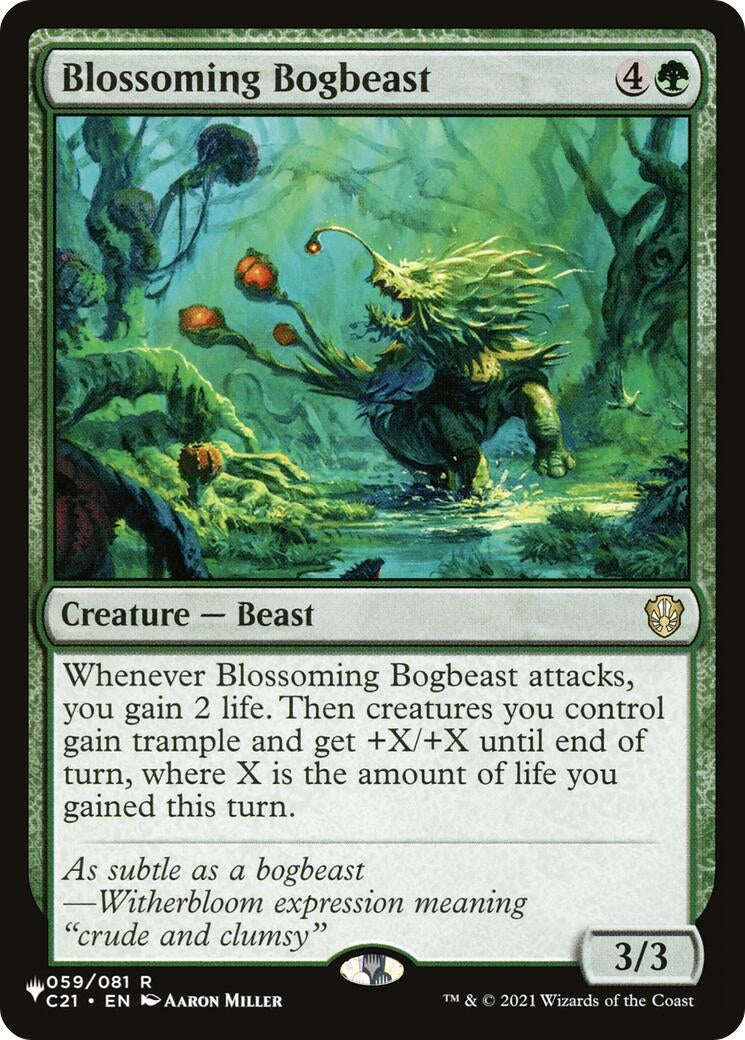 Image for Blossoming Bogbeast (The List Reprints) (59) (LIST) - Magic: The Gathering