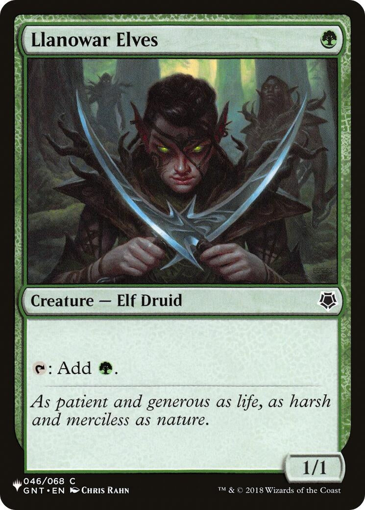 Image for Llanowar Elves (GNT) (The List Reprints) (46) (LIST) - Magic: The Gathering