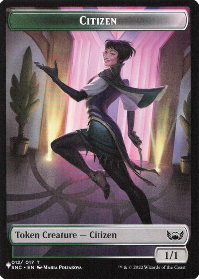 Citizen // Dinosaur Double-Sided Token (The List Reprints) (12 // 7) (LIST)