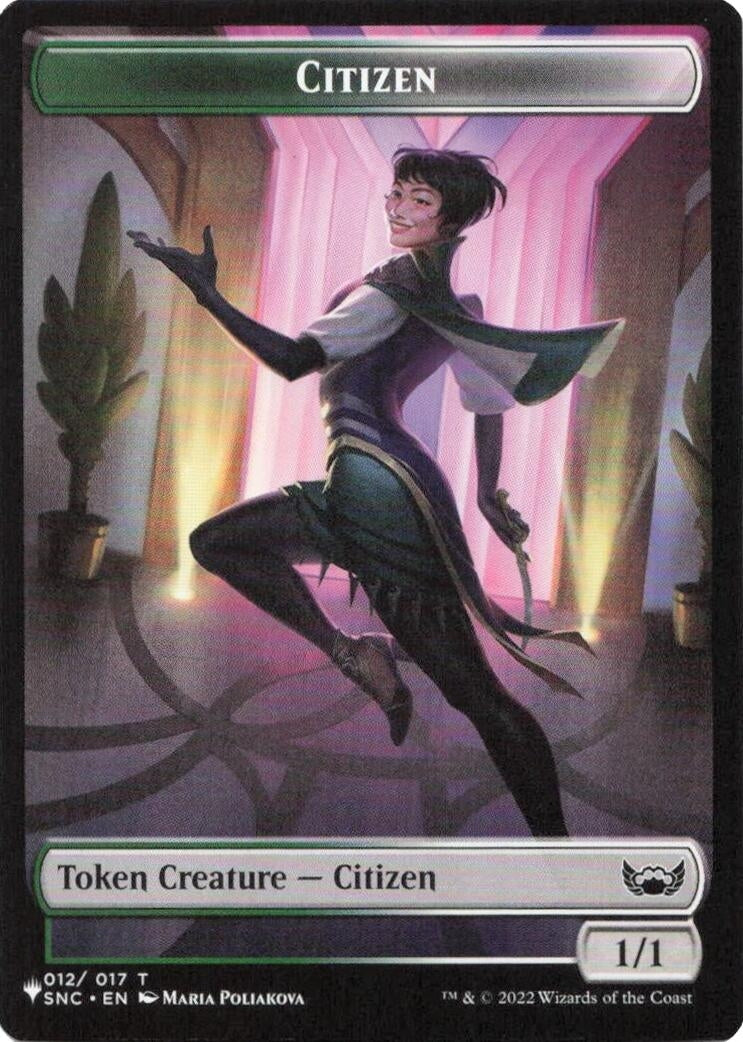 Image for Citizen // Dinosaur Double-Sided Token (The List Reprints) (12 // 7) (LIST) - Magic: The Gathering
