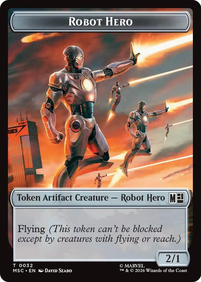 Robot Hero // Villain Double-Sided Token (Commander: Marvel Super Heroes) (32 // 9) (MSC)