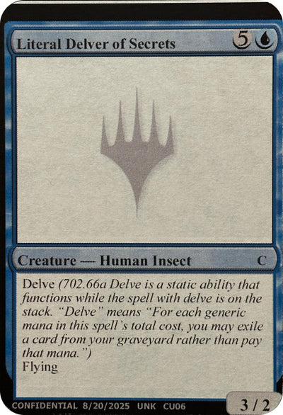 Literal Delver of Secrets (Un-Known Event Playtest Cards) (UNK)