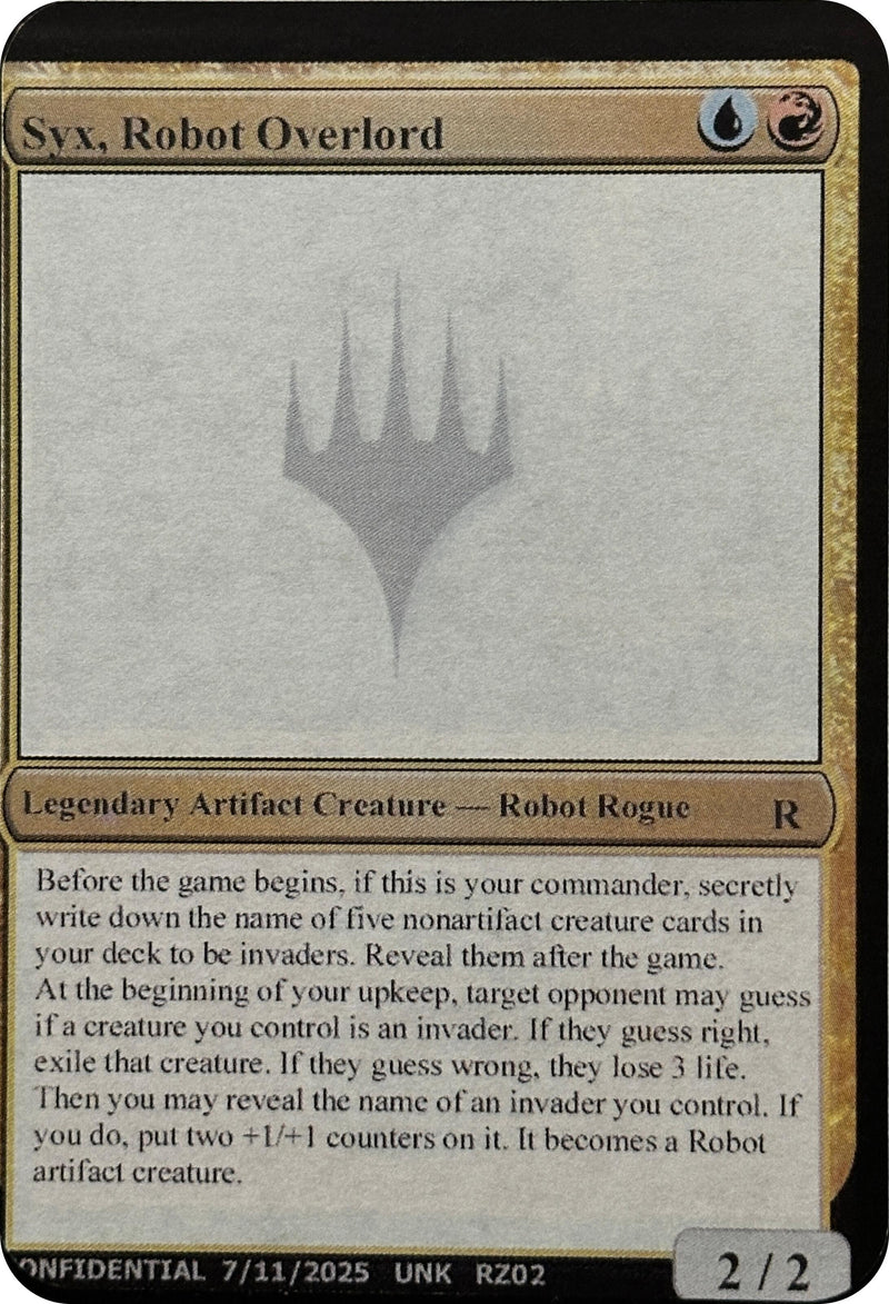 Image for Syx, Robot Overlord (Un-Known Event Playtest Cards) (UNK) - Magic: The Gathering