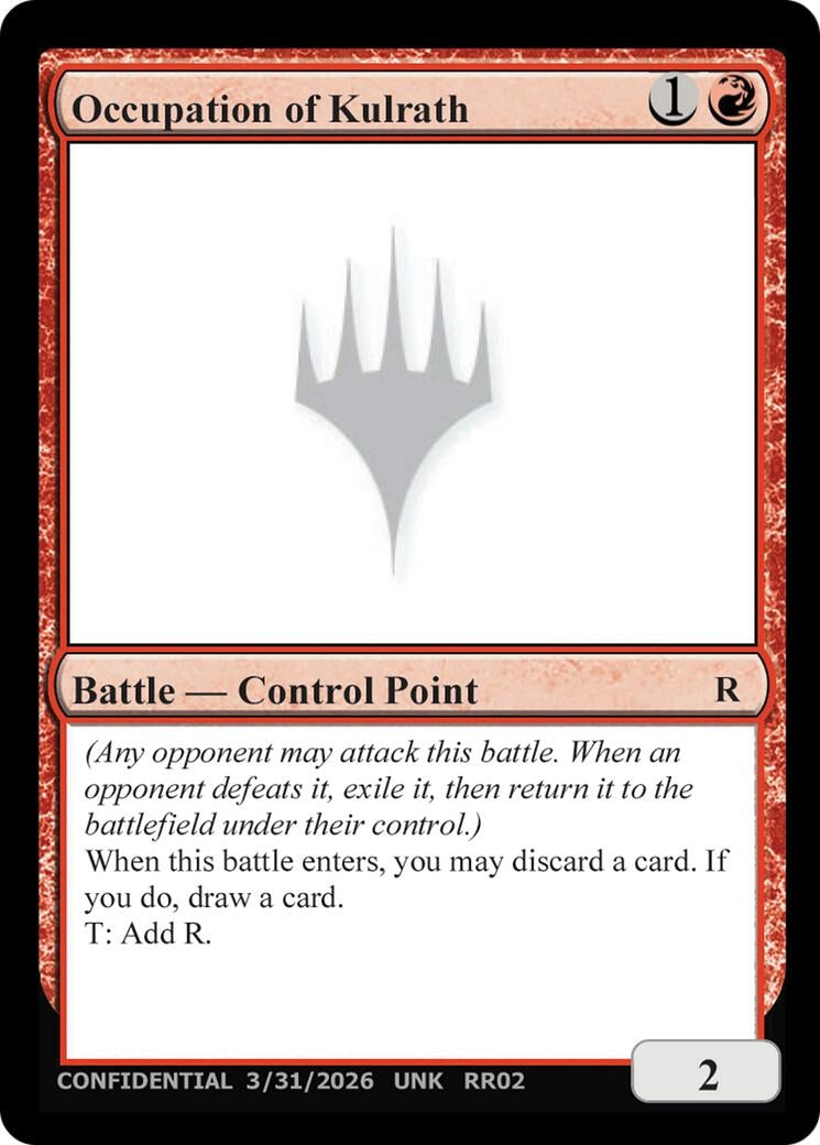 Image for Occupation of Kulrath (Un-Known Event Playtest Cards) (UNK) - Magic: The Gathering