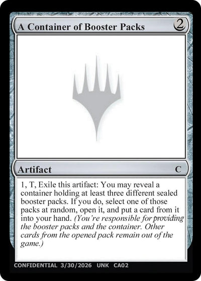 A Container of Booster Packs (Un-Known Event Playtest Cards) (UNK)