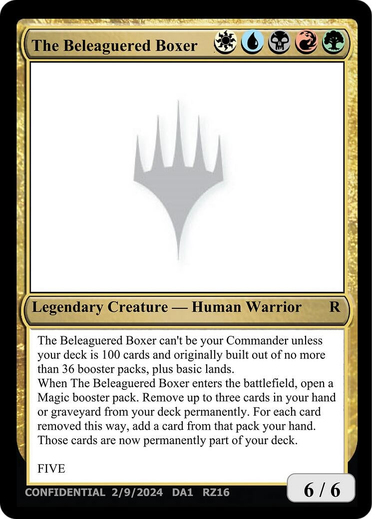 Image for The Beleaguered Boxer (Un-Known Event Playtest Cards) (UNK) - Magic: The Gathering