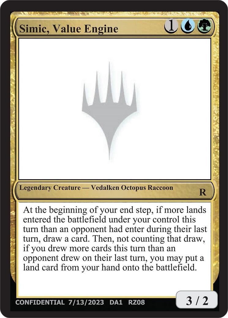 Image for Simic Value Engine (Un-Known Event Playtest Cards) (UNK) - Magic: The Gathering