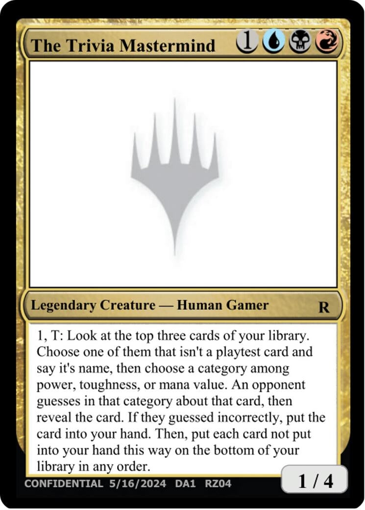Image for The Trivia Mastermind (Un-Known Event Playtest Cards) (UNK) - Magic: The Gathering