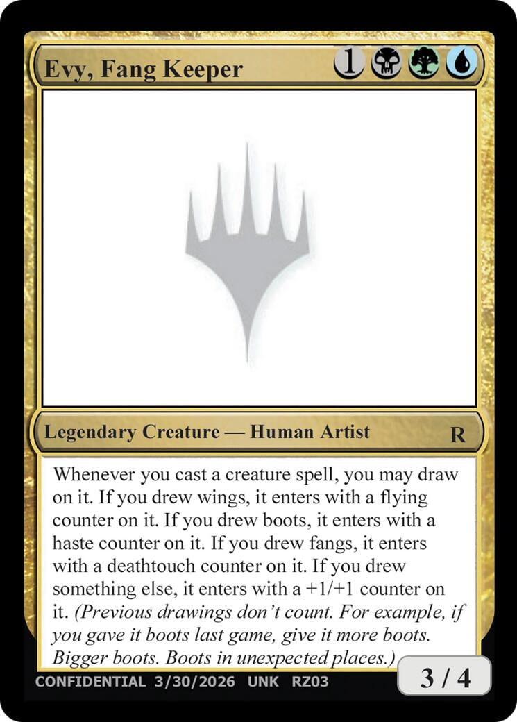 Image for Evy, Fang Keeper (Un-Known Event Playtest Cards) (UNK) - Magic: The Gathering