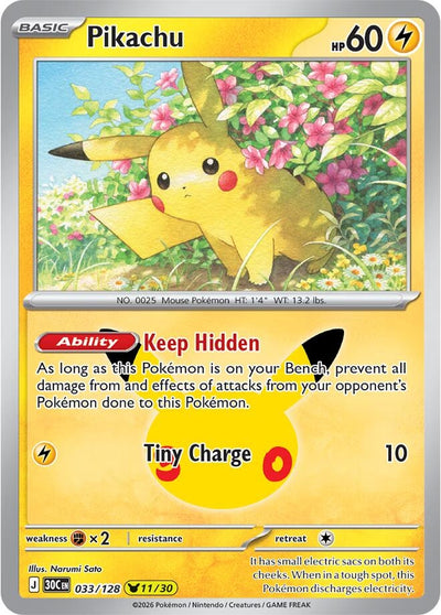 Pikachu (ME: 30th Celebration) (30C)