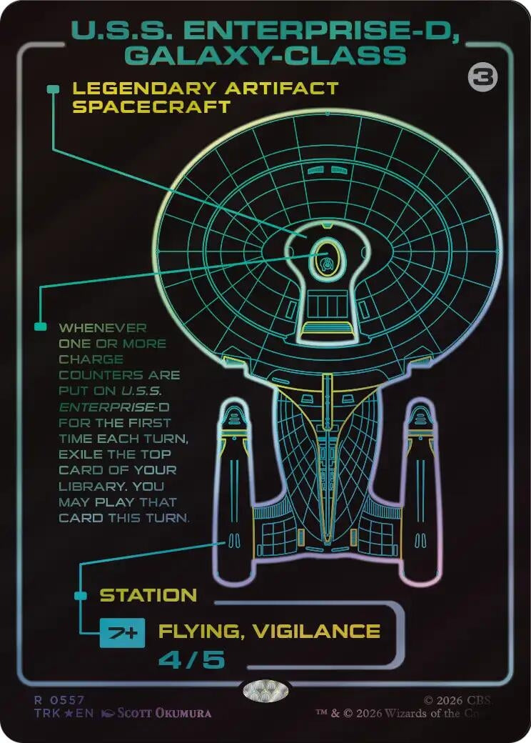 Image for U.S.S. Enterprise-D, Galaxy-Class (Showcase) (Star Trek) (557) (TRK) - Magic: The Gathering