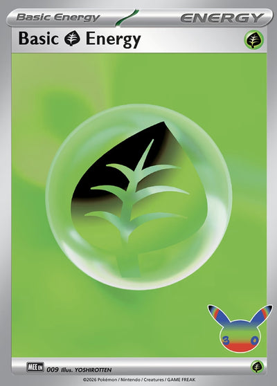 Basic Grass Energy - 009 (30th Celebration) (MEE: Mega Evolution Energies) (MEE)