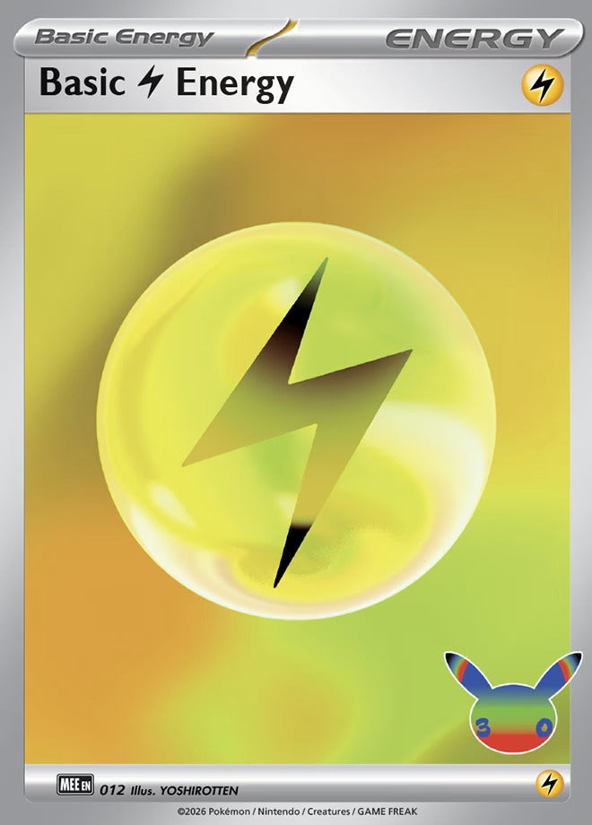 Image for Basic Lightning Energy - 012 (30th Celebration) (MEE: Mega Evolution Energies) (MEE) - Pokemon