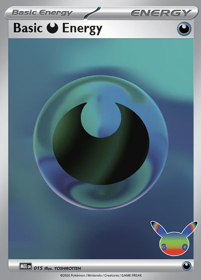 Basic Darkness Energy - 015 (30th Celebration) (MEE: Mega Evolution Energies) (015) (MEE)