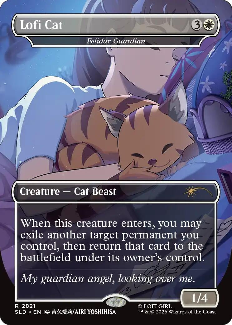 Image for Lofi Cat - Felidar Guardian (Secret Lair Drop Series) (2821) (SLD) - Magic: The Gathering