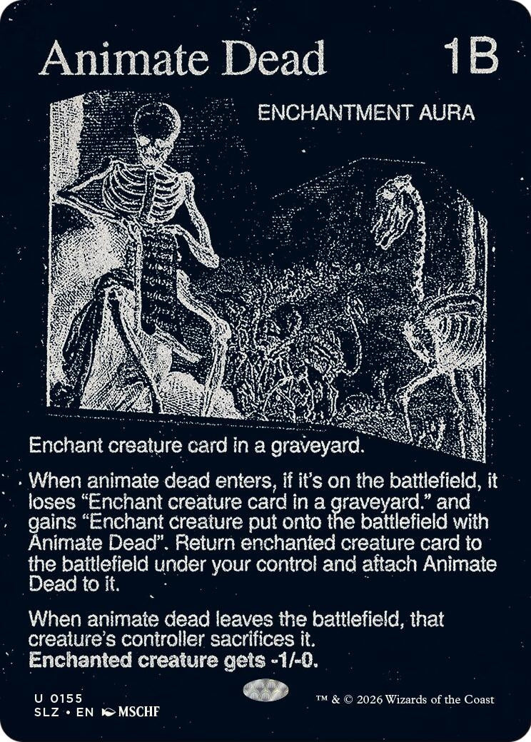 Image for Animate Dead (0155) (Secret Lair x MSCHF: The Zeta Set) (155) (SLZ) - Magic: The Gathering